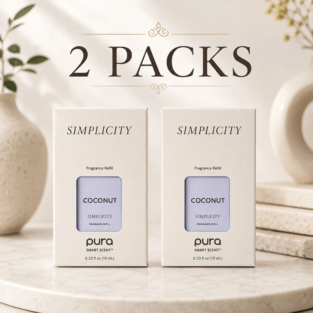 Simplicity Coconut Pura Smart Scent Fragrance Refill 2 Pack 0.33 oz Each